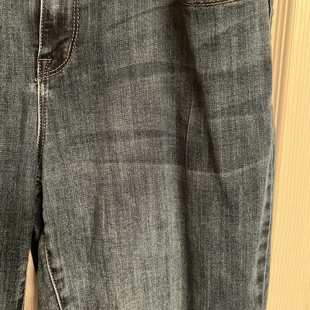 Secrets Collection David Vered Blue Capri Length Sequined Jeans Cotton-blend 12